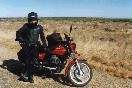Juliet and V50II on the Hay Plains