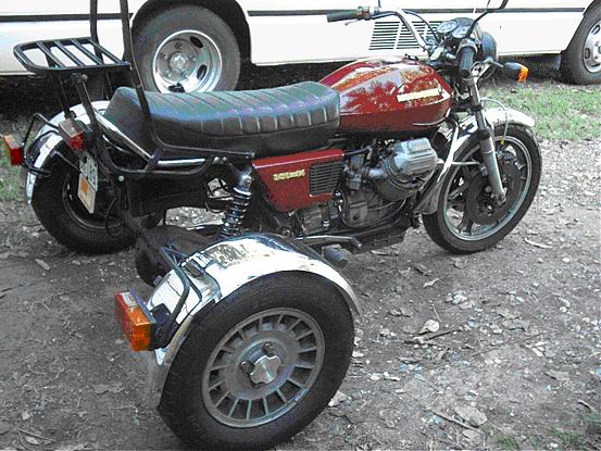 View of Guzzi trike from right side
